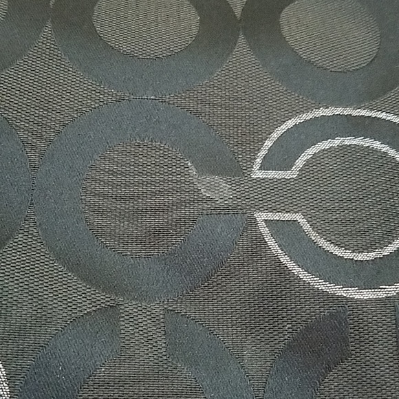 COACH BLACK & SILVER POPPY OP ART GLAM TOTE - Picture 7 of 8